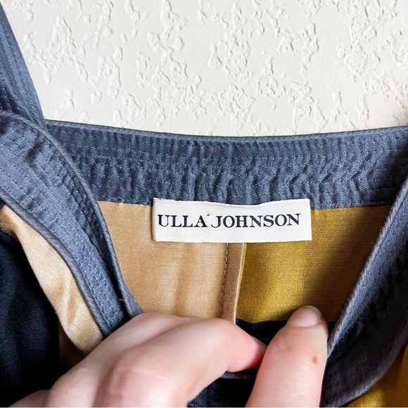 Ulla Johnson Minerva Patchwork Dress Blue Gold Size 4 - Picture 9 of 16